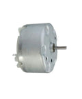 Side view of Two-Pack Micro DC Motor 3V To 12V 2700 RPM Mini Electric Motor, 32mm Diameter With 8x2mm Shaft, ideal for DIY projects.