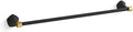 Occasion 24 Inch Towel Bar In Matte Black With Brushed Moderne Brass Finish Premium Dope Metal Bath Accessory