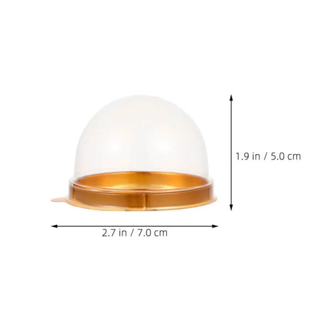 Clear Mini Cupcake Boxes With Dome Lids 100 Pack Plastic Treat Containers For Muffins Pastries And Cookies Bulk Packaging Easy To Carry
