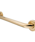 Roped 30 Inch Decorative Grab Bar in Brushed Brass, 17 Gauge Solid Brass, Corrosion Resistant Finish, Mounting Hardware Included