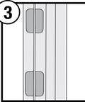 Illustration of Hinge Mate 150 Door Hinge Installation Kit And Mortiser Template Pro Grade Jig And Router Template For 3 Inch And 3.5 Inch Hinges showing template layout.