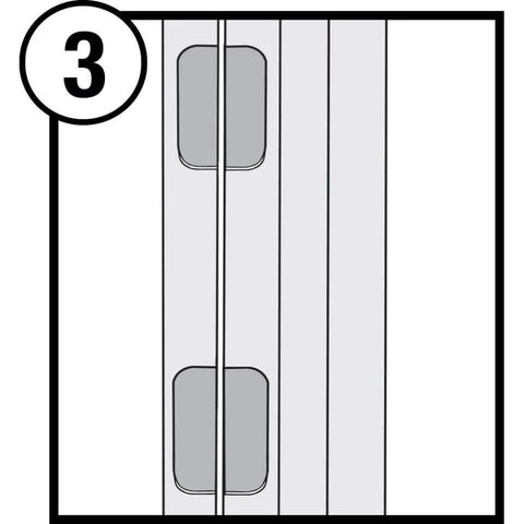 Illustration of Hinge Mate 150 Door Hinge Installation Kit And Mortiser Template Pro Grade Jig And Router Template For 3 Inch And 3.5 Inch Hinges showing template layout.