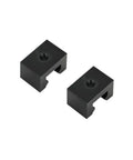 Two Pack HG15 15mm Linear Guide Rail Fixed Block Stopper And Bearing Ring For Precise Positioning Slider Block On High Rigidity Square Rail System For Durable Smooth Motion And Easy Alignment, black metal pair