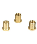 Gold Thread Adapter Nut Kit For M10x1.25 M10x1.5 M8x1.25 Aluminum Alloy Shift Gear Insert Kit Knob Accessories Easy Install Plug And Play Universal Car Modification New Condition, three gold adapters