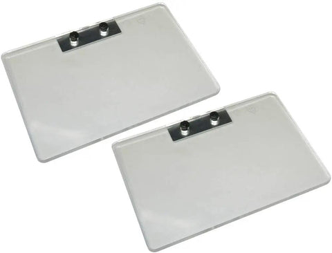 Top Shelf Oem Replacement Bench Grinder Eye Shields 2 Pack Clear Safety Visors for 8 Inch tools, transparent covers for protection.