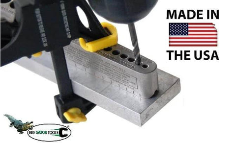 Pro Grade Drill Guide With Seventeen Size Range From 1/8 To 3/8 In 1/64 Increments, Ideal For Flat Surfaces, Round Parts And Corners