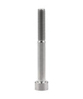 Kickass Grade 5 Titanium M5x45mm Hex Socket Head Screws Featuring Standard Allen Drive For Smooth Builds close-up of a titanium socket head screw