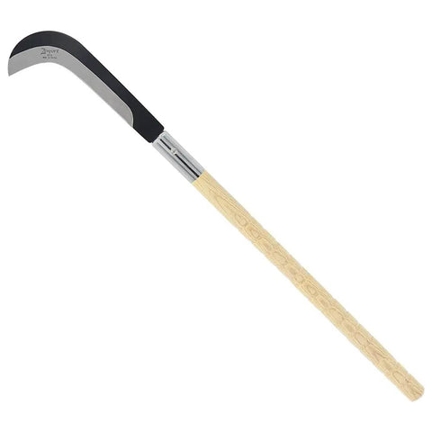 Hardcore Curved Sickle With 30.5 Inch Overall Length And 20.5 Inch Birchwood Handle For Clearing Tough Vines, Weeds, And Underbrush