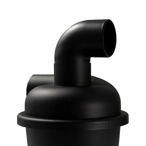 Top view of Heavy Duty Cyclone Dust Collector for Vacuum Cleaners, Do It Yourself Woodworking Turbocharged Separator with Elbow
