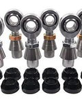 High Output Three Quarter Inch 3 4 16 Thread 4 Link Rod End Kit For Muscle Car And Daily Driver Builds features aluminum cones and chromoly body.