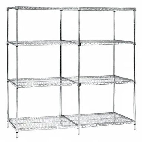 Badass Heavy Duty Chrome Wire Shelving Add On Kit Including Four Roomy Shelves And An Insane Eight Hundred Pound Weight Limit Per Tier For Maximum Garage Or Pantry Stash Expansion