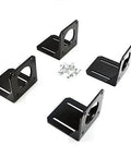 4-piece black steel NEMA 23 stepper motor mounting brackets with screws