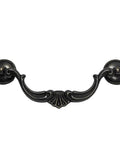 Vintage Drop Bail Cabinet Pulls 5.5 Inch 140mm Dresser Drawer Handles in Dark Antique Black Finish, Rustic Kitchen Hardware