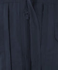 Close-up of zippered pocket detail on Men's Short Sleeve Tactical Shirt In LAPD Navy Blue With Teflon Stain Repellent Finish.