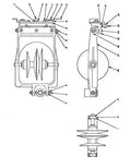 Detailed diagram of variable speed pulley for HC machine from the HC And HCT Chucking Lathe Parts Manual For Serial Numbers After 100.