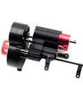 Killer Aluminum Two Speed Transmission Gearbox Fit For 10th Scale RC Crawler With Brass Gears And Precision Bearings Corrosion Proof Reverse Shift Upgrade Kit Built Dope For Knuckle Dragging And Serious Trail Beasts, showing black and red gearbox.