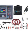 Heavy Duty Pro Grade Electrician Tester Featuring Badass High Voltage Precision Slick Continuity Scanning And Knockout Insulation Resistance Analysis For A Go To No Fuss Job Site Setup with accessories.