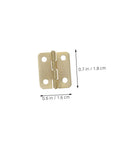 40 Pcs Small Brass Mini Hinges Hardware Kit With Screws For Jewelry Boxes Dollhouses And Wooden Crafts, 270 Degree Metal Hinges shown with dimensions.