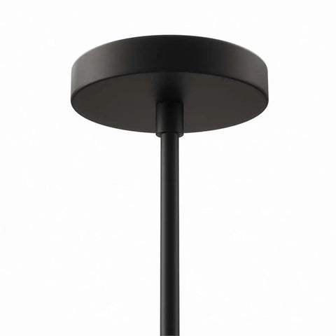 Black ceiling mount of Penrose 6-Light Chandelier In Polished Nickel Finish For Dining Room, Modern Flush Mount Ceiling Fixture