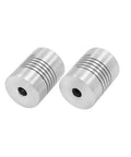 Beefed Up Rigid Shaft Coupler 5 By 8mm Bore D19 L25 For 3D Printer And CNC Machines Direct Torque Transmission Zero Misalignment Fits 5mm Motor Shaft And 8mm Lead Screw T8 silver aluminum couplers