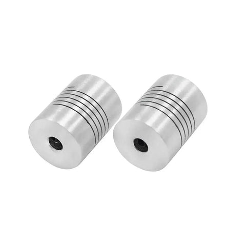 Beefed Up Rigid Shaft Coupler 5 By 8mm Bore D19 L25 For 3D Printer And CNC Machines Direct Torque Transmission Zero Misalignment Fits 5mm Motor Shaft And 8mm Lead Screw T8 silver aluminum couplers