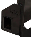 Close-up of Universal 3 Point Attachment Adapter With Adjustable Lift Arms for skid steers, alloy steel, powder coated black.