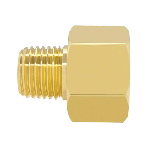 Brass Pipe Fittings Set 6 Pack 3/8 Inch NPT Male To 1/2 Inch NPT Female Reducer Connectors For Your Plumbing Jobs
