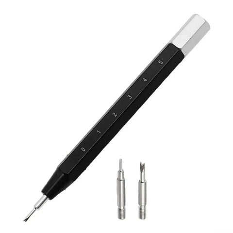 3 In 1 Watch Repair Tool Kit With Pin Pusher And Spring Bar Remover MM Scale Bracelet Sizer And Link Removal Kit displayed with tips