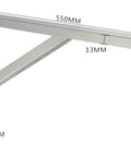 Heavy Duty Stainless Steel Corner Wall Bracket Thickened Triangular Support Frame dimensions with measurements labeled.