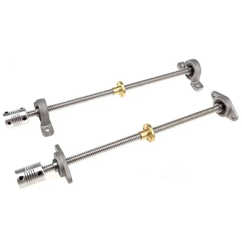 Upgrade Your 3D Printer Build With This Killer Lead Screw Guide Rail Kit Featuring Stainless Steel T10 Rods Up To 1000mm Brass Nuts Bearing Brackets And Flexible Couplings For Smooth Precision Z Axis Movement Today. T10 rods, brass nuts, couplings