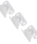 3 Pack Spring Loaded Door Latch Ball Roller Catch Set in white ABS plastic for cabinets, cupboards, closets, and RVs