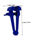 Heavy Duty 4.72 Inch Hand Clamp Vise For Woodworking And Metalworking Portable Steel With Fastening Knob And Slip Resistant Grip For Pro Grade Hold And Ideal For Home Shop Use With Precise Project Finishes, blue steel vise with 4.72in size