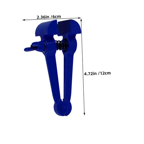 Heavy Duty 4.72 Inch Hand Clamp Vise For Woodworking And Metalworking Portable Steel With Fastening Knob And Slip Resistant Grip For Pro Grade Hold And Ideal For Home Shop Use With Precise Project Finishes, blue steel vise with 4.72in size