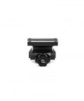 Front view of SPR Precision MRO 1/3 Co Witness Black Optics Mount for AR Platforms, Durable Aluminum Construction, Quick Install Rail System