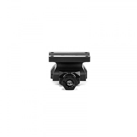 Front view of SPR Precision MRO 1/3 Co Witness Black Optics Mount for AR Platforms, Durable Aluminum Construction, Quick Install Rail System