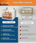 Image of Legit Top Shelf Electric Food Dehydrator With Smart Timer And Exact Temperature Settings Heck Yes For Drying Fresh Fruit Tender Meats Homemade Dog Treats No Drama Weekender Vibe showcasing stainless steel design and tray features.