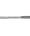 HSS chucking reamer with straight shank, silver finish, side view