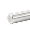 36 Inch Long 3 Quarter Inch OD Round U Joint Steering Shaft Solid Steel Steering Columns Built For Universal Fit In Muscle Cars Street Rods Hot Rods Sand Rails And DIY Projects Like Grinders And Lifts, close-up silver steel shaft end