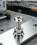 304 stainless hardware with 120 Piece Stainless Steel Screw Kit With M2 To M5 Hex Nuts Round Head Machine Screws Flat Washers visible