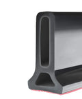 Close-up of 39 Inch Collapsible Shower Water Dam Barrier showing silicone material and adhesive back, designed to keep water inside threshold for wet dry separation in bathroom and kitchen no spill stopper.