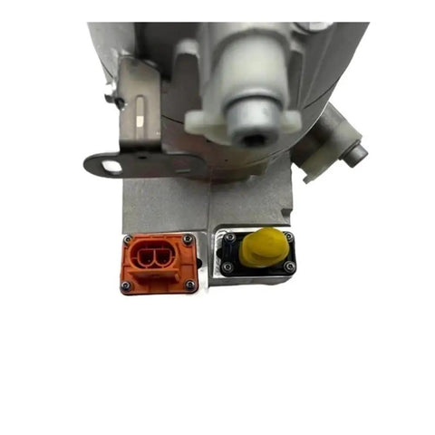 High End Electric AC Compressor For VW ID.3 ID.4 ID.6 Direct Swap EV Air Conditioner Pump showing connectors and aluminum body.