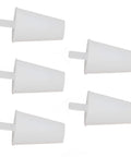 Aramox Silicone Plug Kit: 20 High Temp Heat Resistant Conical Stoppers For Electroplating And Powder Coating Tasks With Excellent Sealing Performance And Durable Construction. White silicone conical plug set