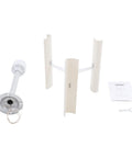 Three Blade Vertical Axis Wind Turbine Kit With 12V 40W 3-Phase Permanent Magnet Motor, DIY Wind Power Generator, parts displayed