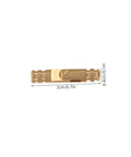 Side view of a single brass barrel hinge from the 25 Pack Brass Barrel Hinges For Wooden Boxes Stealthy Hidden Cylindrical Small Hinges.