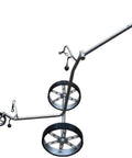 Hella Lightweight Golf Cart Featuring A Slick Three Wheel Swivel Design With Toughest Stainless Steel Frame showcasing a three-wheel structure.