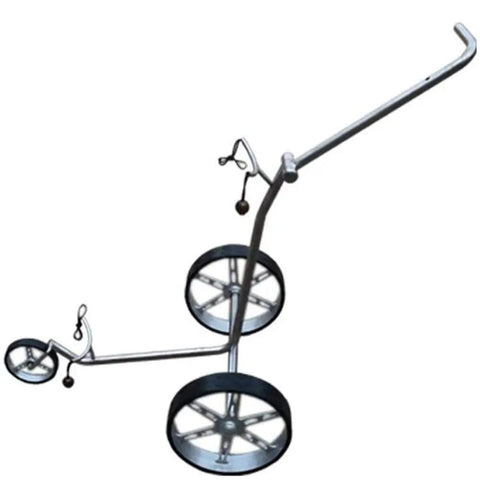 Hella Lightweight Golf Cart Featuring A Slick Three Wheel Swivel Design With Toughest Stainless Steel Frame showcasing a three-wheel structure.