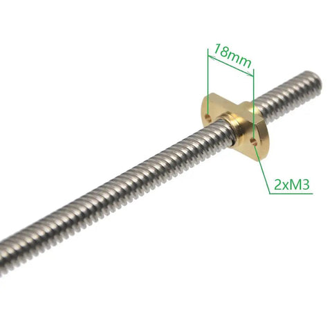 365mm T8 Tr8x8 Z Axis Lead Screw with brass nut upgrade kit for Ender 3 V2 Pro Neo Ender 3 and Voxelab 3D printers close-up