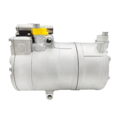 Straight Swap Electric AC Compressor For Bmw I3 I8 And Mini Hybrids side view showing the compact design and electrical connections.