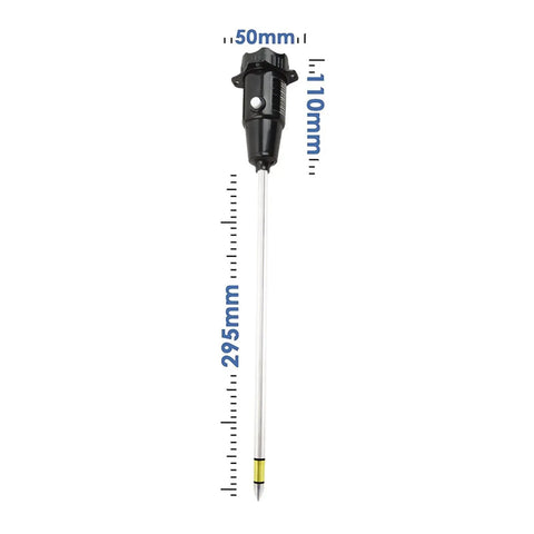 Long Probe Deep Soil Moisture Meter 2 In 1 Tester Hygrometer for indoor and outdoor use with 295mm probe and digital display.