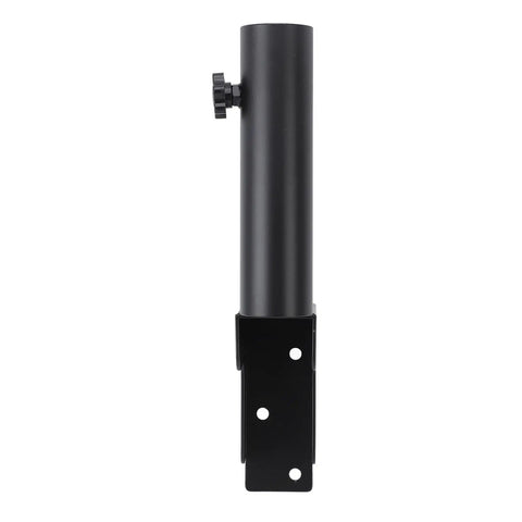 Close view of hardware pole in rooftop antenna mount kit with aluminum alloy bracket and adapter for easy roof installation